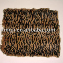 Dyed European rabbit fur tiger strip color rabbit skin fur plate